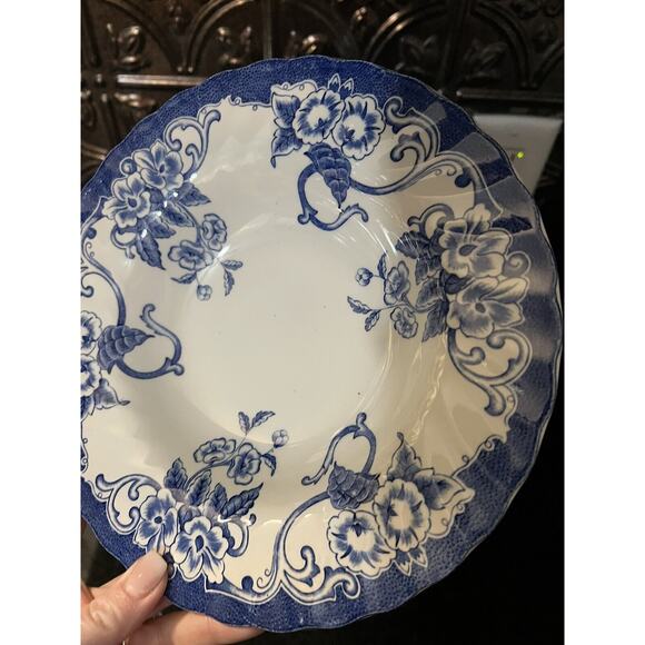 Myott Chelsea Garden Bloomingdales rimmed Bowls (3) Blue Floral - Picture 10 of 12